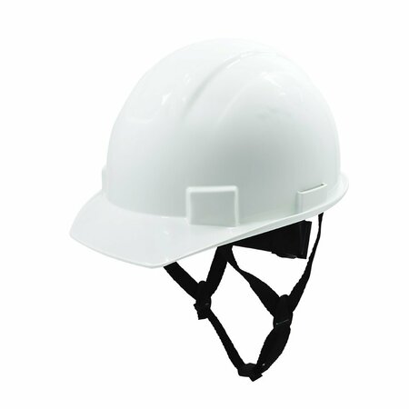 GE Cap Style Non-Vented Hard Hat, 4-Point Adjustable Ratchet Suspension, White GH327W